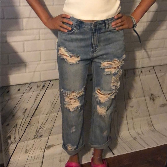 Elan Denim - Elan distressed  mom jeans size M 28